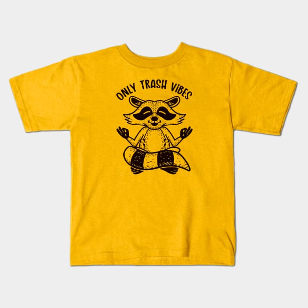 Only Trash Vibes (Lineal) Kids T-Shirt by nickbeta